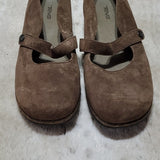 Teva Cork and Brown Leather Slip on Mules Size 9.5