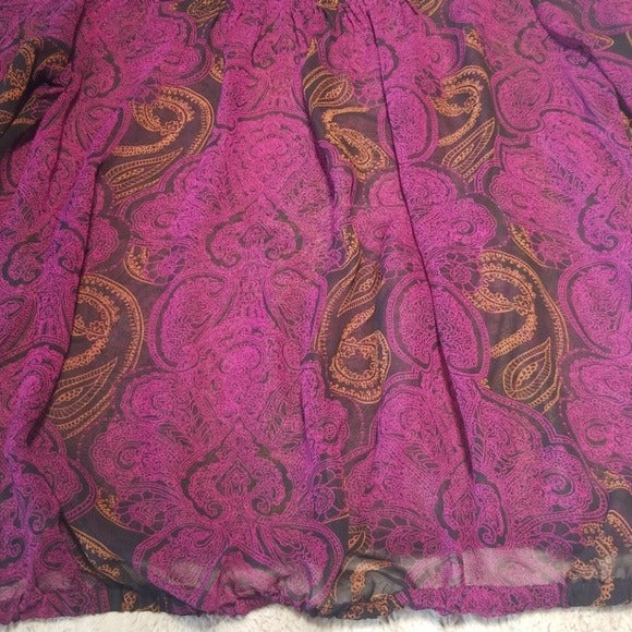 Mossimo Lightweight Bilowey Top Paisley Size M