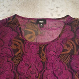 Mossimo Lightweight Bilowey Top Paisley Size M