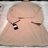 NWT Utex Design Vintage Beige Long Raincoat w Liner Size L