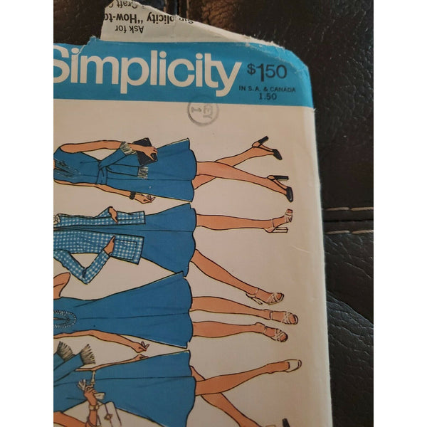 SIMPLICITY #6850 MISSES SIZE 12 DRESS UNLINED CARDIGAN