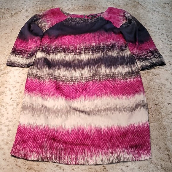 Kenneth Cole 3/4 Tie Dye Party Sheath Dress Size S