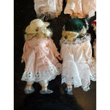 Vintage Lot OF 5 Porcelain Face Bisque Dolls