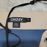 NWT DKNY Black & Blue Spaghetti Strap Mini Dress Size 12