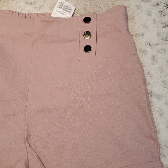 NWT Haute Monde Blush High Rise Pull On Shorts Size M