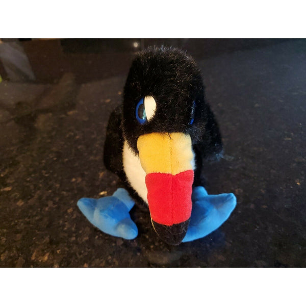 Pier 1 Imports Black Colorful Toucan Bird Plush