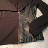 DKNY Faux Leather and Cloth Motorcycle Jacket Size L