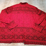 NWT Roz & Ali Paisley Print Button Down Size 3XL