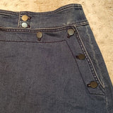 Club Monaco Blue Jean Skirt With Black Buttons Size 4