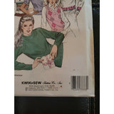 Kwik Sew 1287 Sewing Pattern Sz S-XL Knit Pullover Top Retro